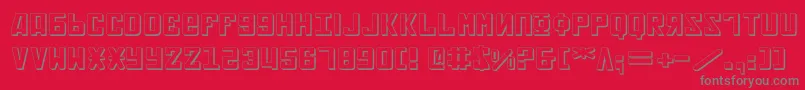 SovietExpanded3D Font – Gray Fonts on Red Background