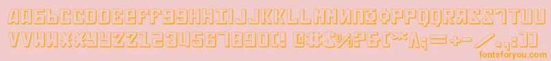 SovietExpanded3D Font – Orange Fonts on Pink Background