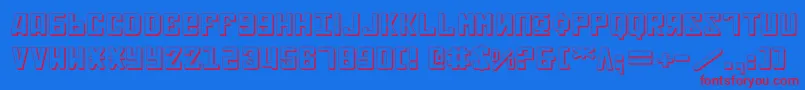 フォントSovietExpanded3D – 赤い文字の青い背景