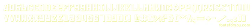 SovietExpanded3D-fontti – keltaiset fontit