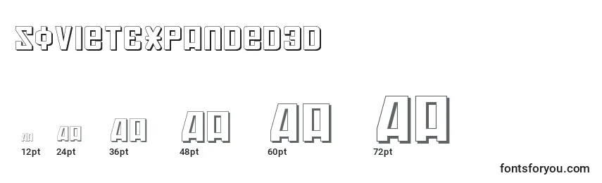 Размеры шрифта SovietExpanded3D