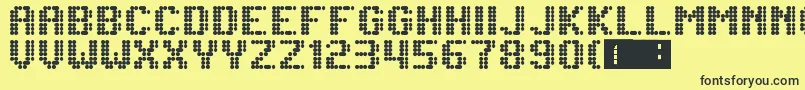 Lightdot7x6 Font – Black Fonts on Yellow Background