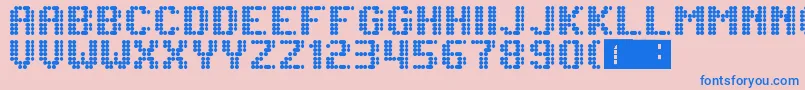 Lightdot7x6 Font – Blue Fonts on Pink Background