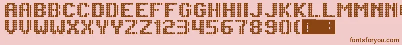 Lightdot7x6 Font – Brown Fonts on Pink Background