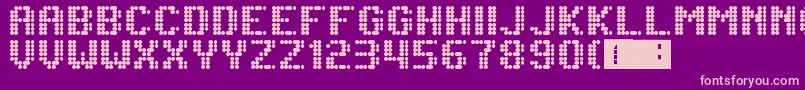 Lightdot7x6 Font – Pink Fonts on Purple Background