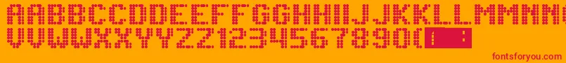 Lightdot7x6 Font – Red Fonts on Orange Background