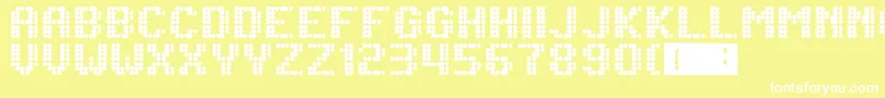 Lightdot7x6 Font – White Fonts on Yellow Background