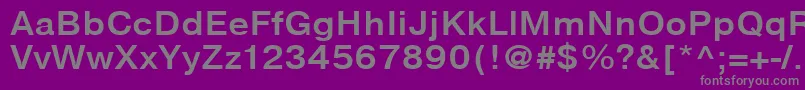 フォントNtharmonicaBold110b – 紫の背景に灰色の文字