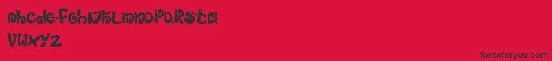Mortumzebirdz Font – Black Fonts on Red Background