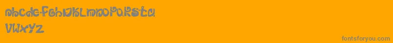 Mortumzebirdz Font – Gray Fonts on Orange Background