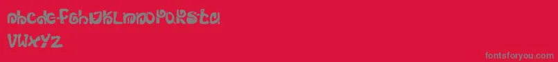 Mortumzebirdz Font – Gray Fonts on Red Background