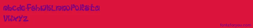Mortumzebirdz Font – Purple Fonts on Red Background
