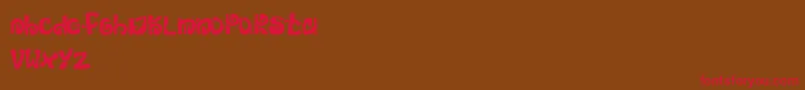Mortumzebirdz Font – Red Fonts on Brown Background