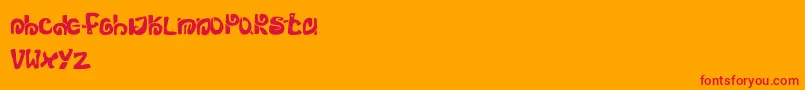 Mortumzebirdz Font – Red Fonts on Orange Background