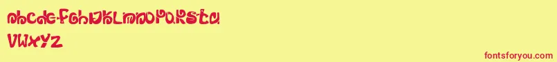 fuente Mortumzebirdz – Fuentes Rojas Sobre Fondo Amarillo
