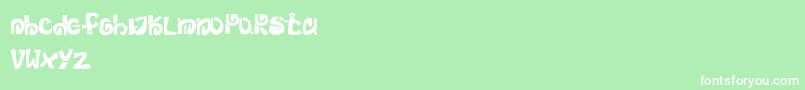 Mortumzebirdz Font – White Fonts on Green Background
