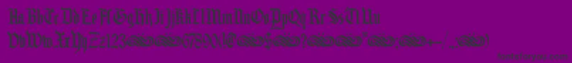 DkBlackminster Font – Black Fonts on Purple Background