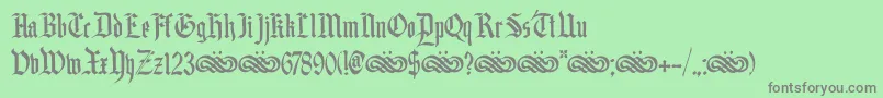 DkBlackminster Font – Gray Fonts on Green Background