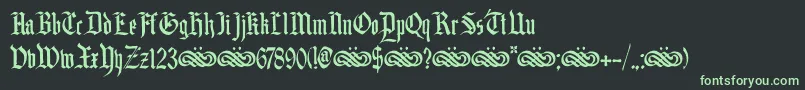 DkBlackminster Font – Green Fonts on Black Background