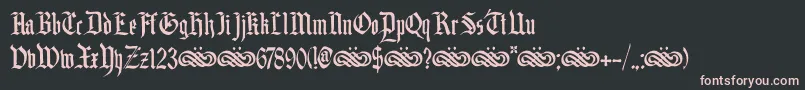 DkBlackminster Font – Pink Fonts on Black Background