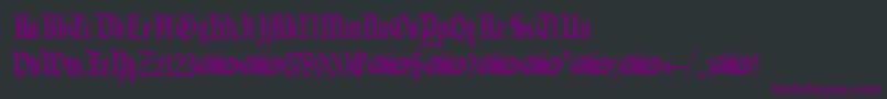 DkBlackminster Font – Purple Fonts on Black Background