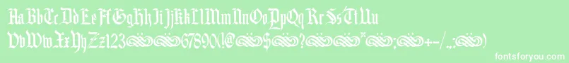 DkBlackminster Font – White Fonts on Green Background