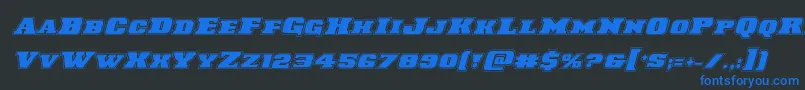 Laredotrailacadital Font – Blue Fonts on Black Background