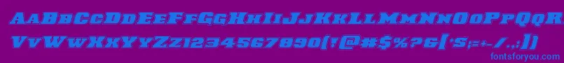 Laredotrailacadital Font – Blue Fonts on Purple Background