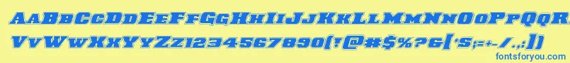 Laredotrailacadital Font – Blue Fonts on Yellow Background