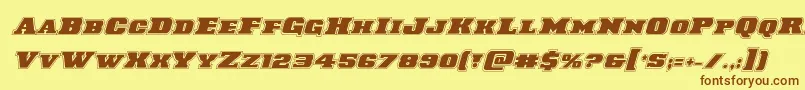 Laredotrailacadital Font – Brown Fonts on Yellow Background