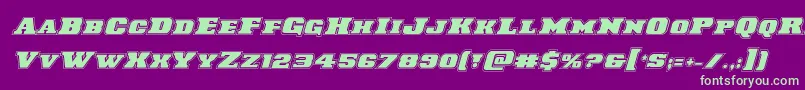 Laredotrailacadital Font – Green Fonts on Purple Background