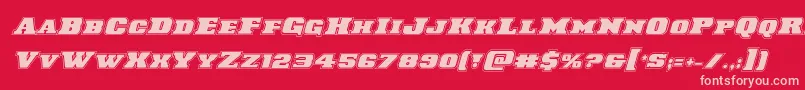 Laredotrailacadital Font – Pink Fonts on Red Background