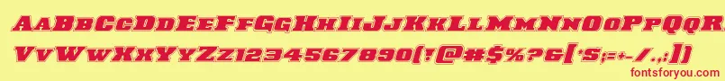 Laredotrailacadital Font – Red Fonts on Yellow Background