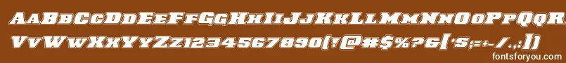 Laredotrailacadital Font – White Fonts on Brown Background