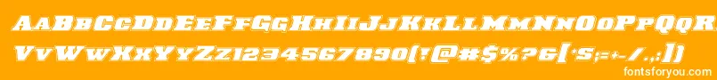 Laredotrailacadital Font – White Fonts on Orange Background