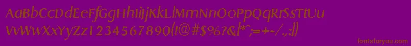 DragonantiqueItalic Font – Brown Fonts on Purple Background