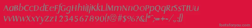 DragonantiqueItalic Font – Gray Fonts on Red Background