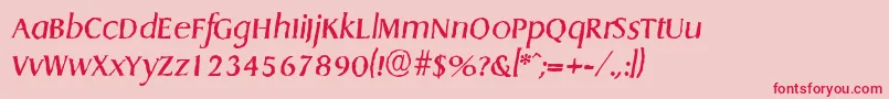 DragonantiqueItalic Font – Red Fonts on Pink Background