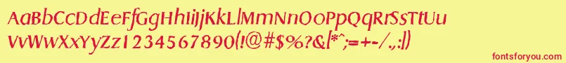 fuente DragonantiqueItalic – Fuentes Rojas Sobre Fondo Amarillo