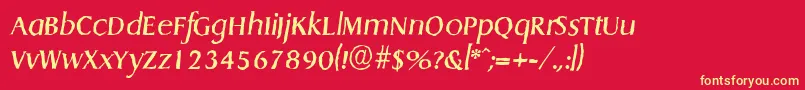 DragonantiqueItalic Font – Yellow Fonts on Red Background