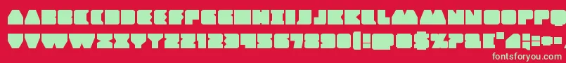 Contourofdutyexpand Font – Green Fonts on Red Background
