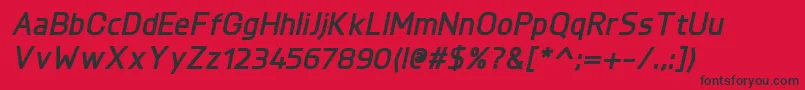 KnulExtrabolditalic Font – Black Fonts on Red Background