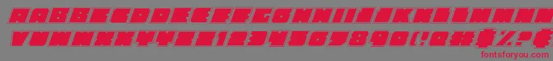 AnakefkaAcademyItalic Font – Red Fonts on Gray Background