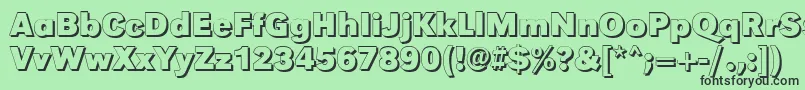 GroteskshBold Font – Black Fonts on Green Background