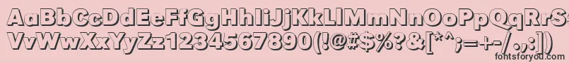 GroteskshBold-Schriftart – Schwarze Schriften auf rosa Hintergrund