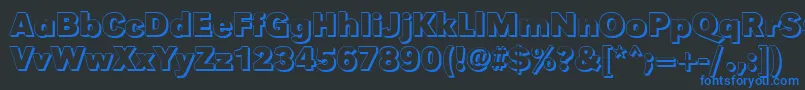 フォントGroteskshBold – 黒い背景に青い文字