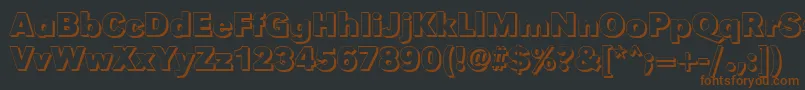 GroteskshBold Font – Brown Fonts on Black Background