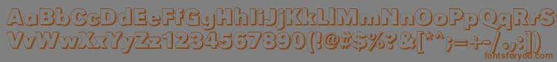 GroteskshBold-Schriftart – Braune Schriften auf grauem Hintergrund