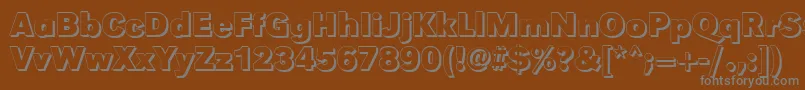 フォントGroteskshBold – 茶色の背景に灰色の文字