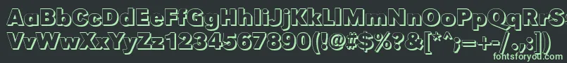フォントGroteskshBold – 黒い背景に緑の文字